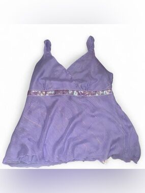 Studio 1940 Lilac V-Neck Sequin-Trim Camisole